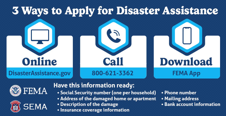 Disaster Assistance Ways to Apply 