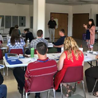 Crisis Counselors from flooded communities receiving training