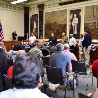 Governor Parson meets with community members in Hannibal during ongoing fight against flooding
